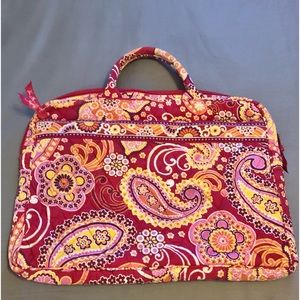 Vera Bradley Pink Floral Print Laptop Soft Shell Carrying Bag